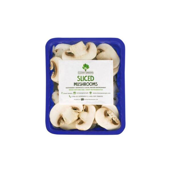 Clean Greens White Mushrooms (Sliced) 250g